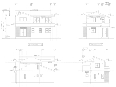 现代别墅建筑 别墅 住宅建筑 独栋别墅 自建房 施工图