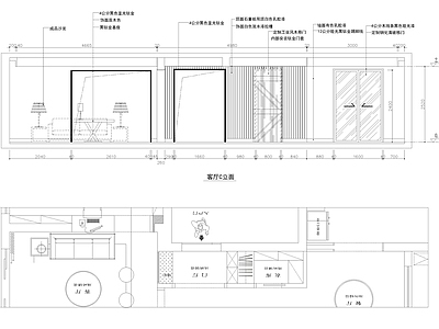 现代客厅 节点大样图 立面图 小户型 平面图 别墅 施工图