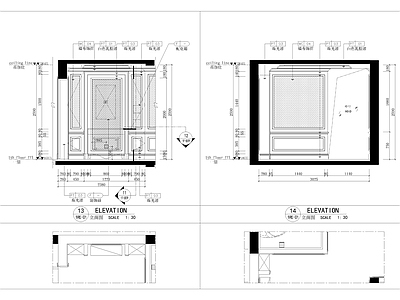 现代厨房 餐厅大样图 餐厅 别墅 平面图 立面图 施工图