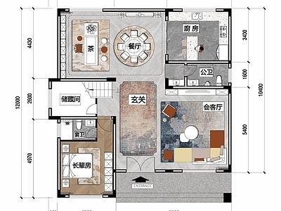 现代中式别墅建筑 自建房 独栋别墅 农村自建房 自建房户型 别墅设计 施工图