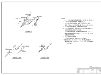 给排水图 给排水 公园公厕给排水 施工图