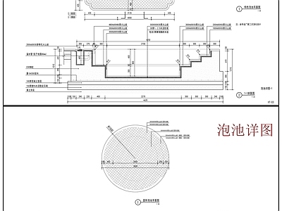 中式新中式酒店度假景观 泡池详图 民宿景观 景观 度假村景观 庄园景观 施工图