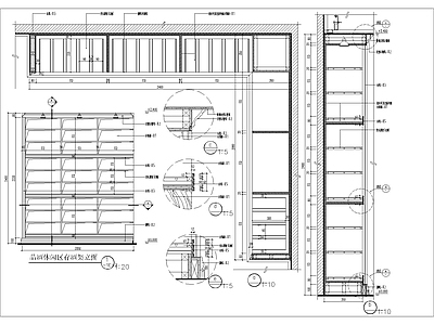 法式其他节点详图 法式别墅存酒架 施工图