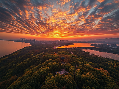 现代天空外景 黄昏傍晚城市外景