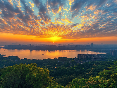 现代天空外景 黄昏傍晚城市外景