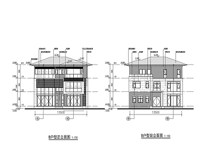 现代简约别墅建筑 民宿别墅 独栋别墅 自建房 施工图