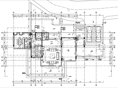 现代简约别墅建筑 三层山地别墅建施 独栋别墅 施工图