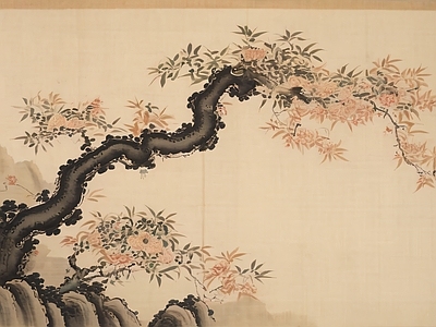 新中式壁画 国画壁纸 水画 壁画 复古壁纸 壁纸挂画