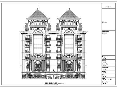 欧式法式别墅建筑 自建房 独栋别墅 施工图