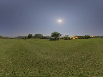 现代天空HDR 夜晚草地天空