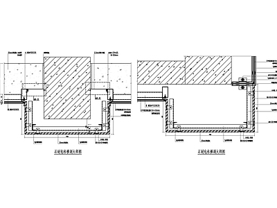 现代墙面节点 石材包柱横剖大样 施工图