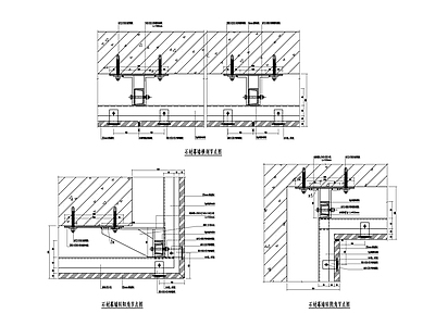 现代墙面节点 石材幕墙节点详图 施工图