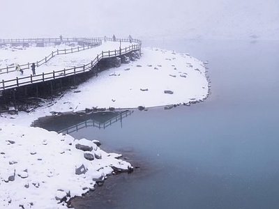 北欧禅意风景 白雪湖畔