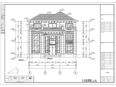 现代别墅建筑 三层独栋别墅建筑 施工图