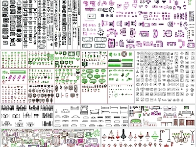 现代家装图库 图库 家具 灯具 装修设计素材 室内设计素材 施工图