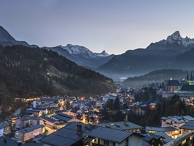 现代小区外景 别墅外景 村夜景 雪脉日出清晨 云雾林 晚霞落日黄昏天空