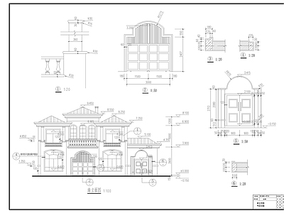 现代别墅建筑 现代简约别墅 施工图