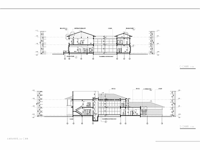 欧式酒店建筑 餐饮建筑 施工图