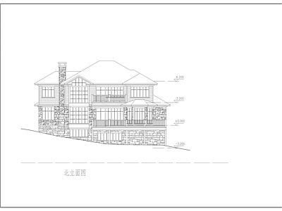 现代别墅建筑 两层自建别墅 施工图