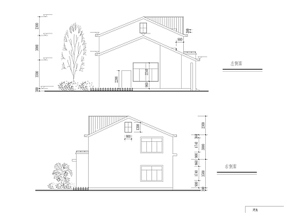 现代别墅建筑 别墅结构加建筑 施工图