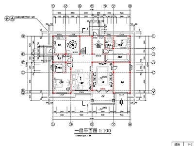 新中式别墅建筑 独栋别墅 自建房 新中式别墅 施工图