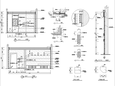 现代其他节点详图 墙面造型 施工图