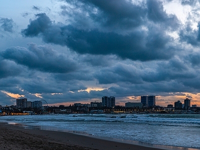 现代天空HDR 夜晚天空晚霞 夜景HDR 黄昏HDR 天空 海边