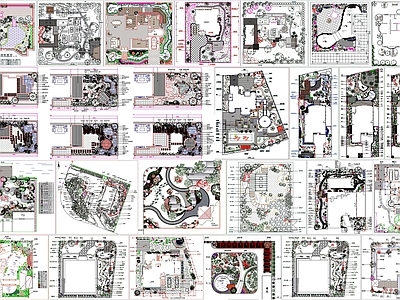 现代庭院 别墅景观 园 景观设计 天台园 私家 施工图