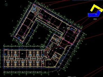 现代酒店建筑 公寓 员工公寓 施工图