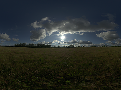 现代天空HDR 8K草地昏暗天空