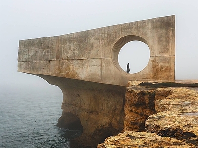 复古风景 海洋 海角 悬崖 景观