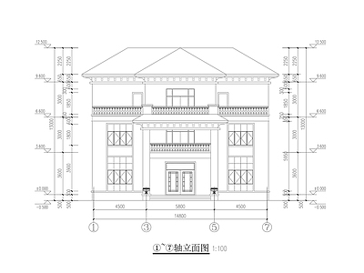 简欧别墅建筑 农村别墅 小别墅 三层别墅 独栋别墅 自建房 施工图