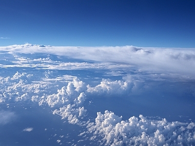 现代风景 蓝天白云 晴天 鸟瞰天空