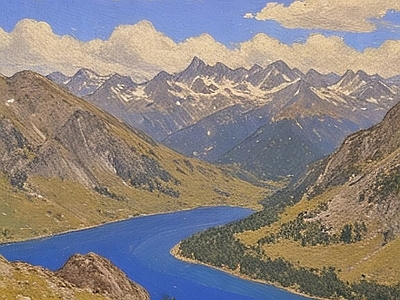 现代欧式挂画 油画 风景画 艺术挂画 肌理画