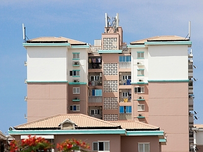 现代外立面 住宅建筑 小区楼房外景 别墅 蓝天外墙风景 别墅露天露天阳台