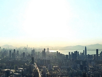 现代城市外景 城市外景 夕阳城市 天际线 大都市