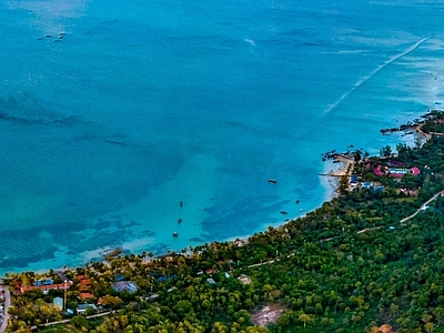 现代风景 大海 海岸线 海边 航拍