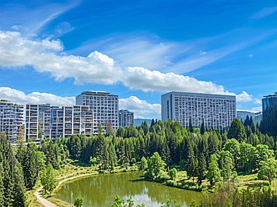 现代城市外景 城市外景 城市公园外景 都市风景 城市建筑 森林草坪外景