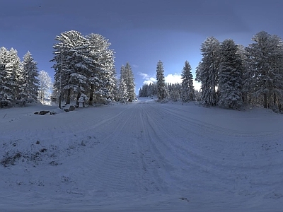 现代户外HDR 雪地HDR