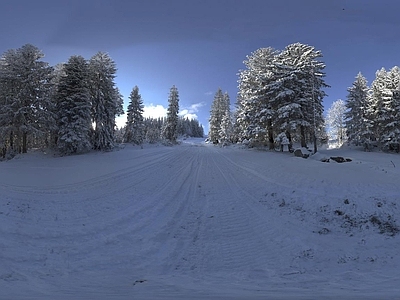 现代户外HDR 雪地HDR