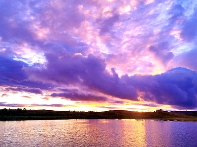 现代风景 夕阳海边沙滩