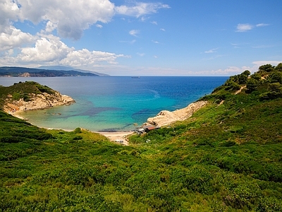 现代风景 白天海边沙滩