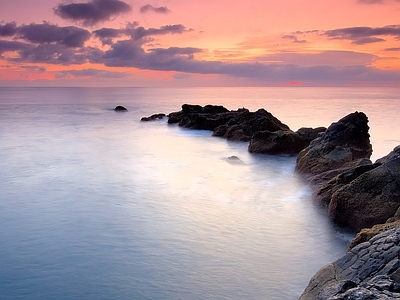 现代风景 白天海边沙滩