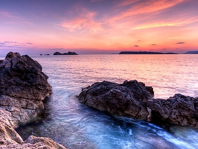 现代风景 白天海边沙滩