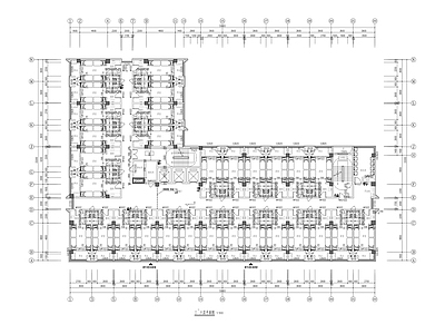 现代其他建筑 现代多层公寓楼 内廊式楼 产业园人才公寓 平立剖方案 施工图