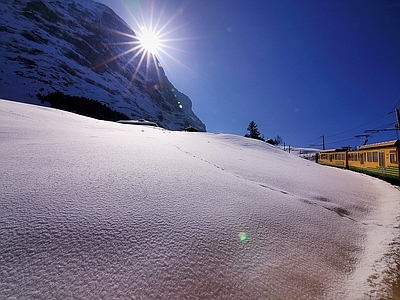 北欧风景 雪景 自然风景