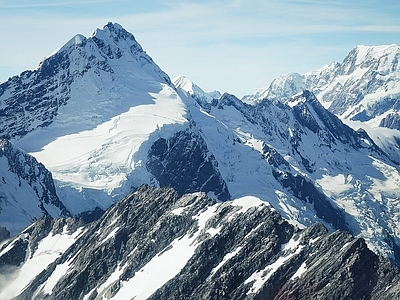 北欧风景 雪山 雪景