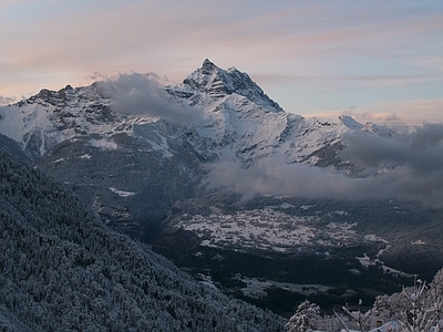 北欧风景 雪 雪景