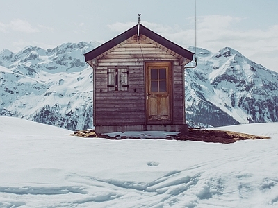 北欧风景 雪 雪景