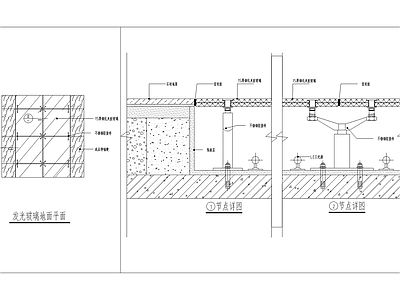 现代地面节点 地面发光玻璃节点 家装节点 地毯节点 地坪漆 岗岩 施工图